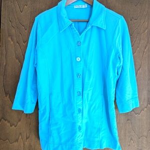 Sun Bay Missy size M Aqua/turquoise shirt